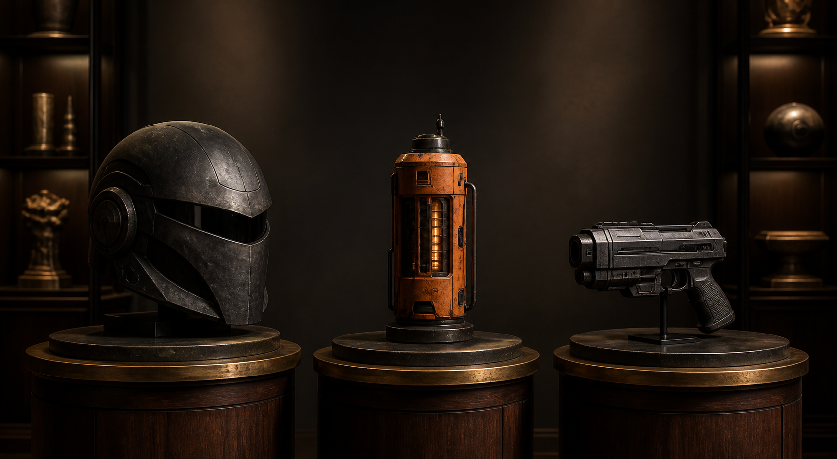3D Pioneer collectible display lineup